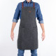 Tablier denim cuir