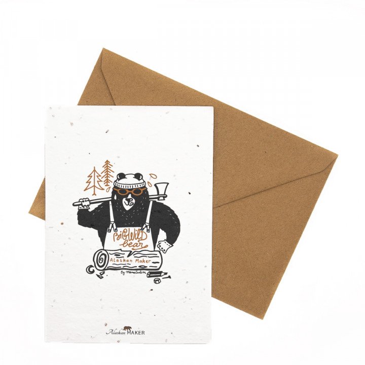 Growing Card Big Wild Bear