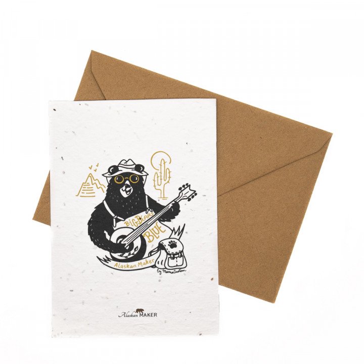 Growing Card Big Bear Blue