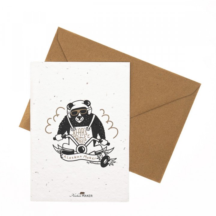 Carte graines à planter Bear's On Wheels