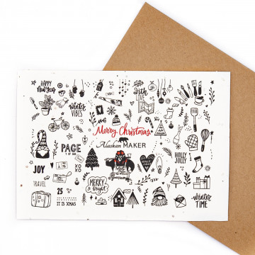 Carte à planter Merry Christmas