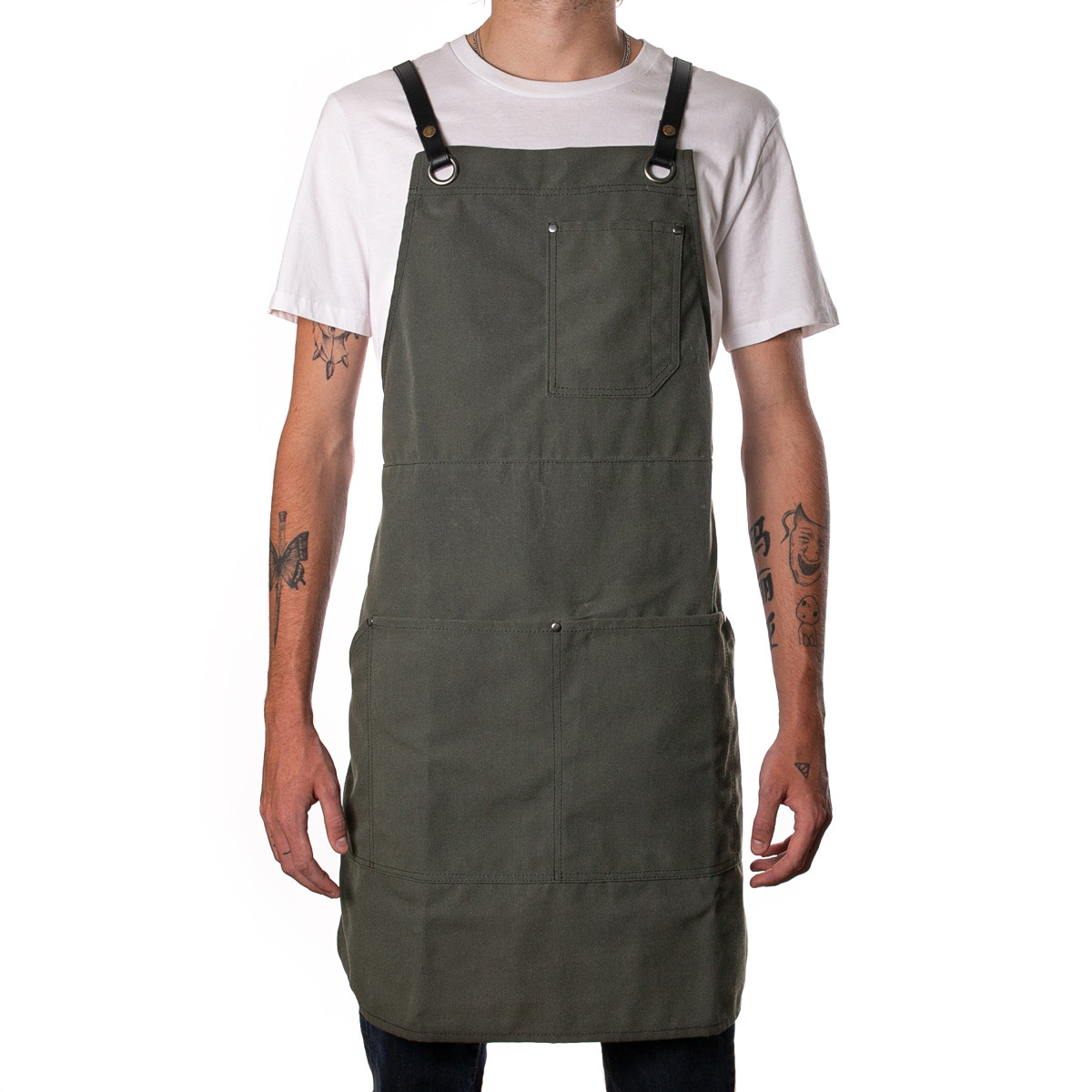 Tablier de jardin avec poches - Tablier de barbecue pour homme - Tablier  d'atelier - Taille et cou réglables - Imperméable - En tissu Oxford - Pour  menuisiers, jardiniers, artiste Denim Apron