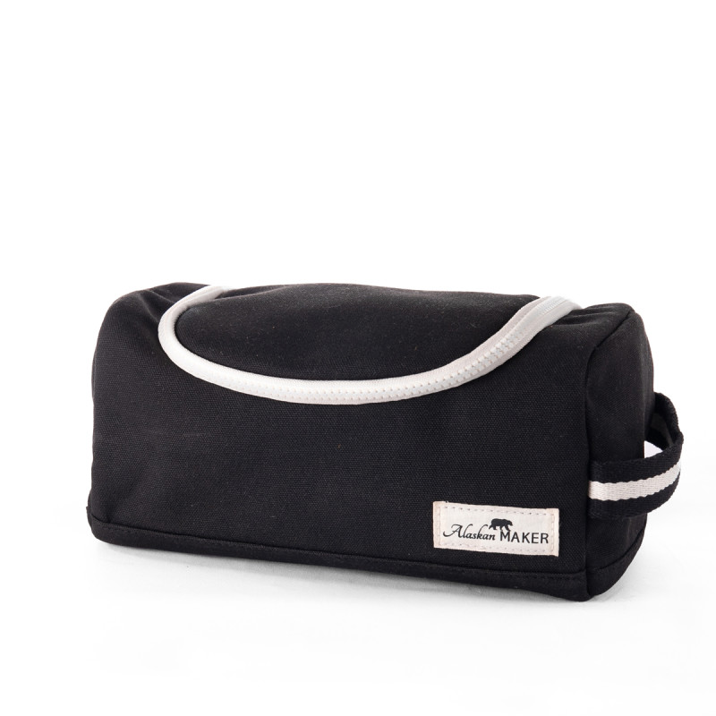 Trousse de toilette bi-matière homme noir - Les Fantaisies de Malou