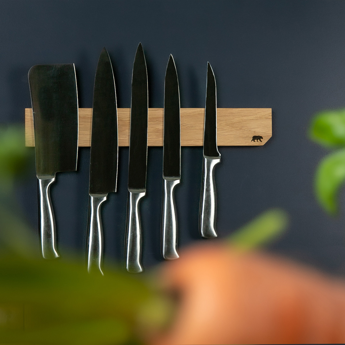 Porte couteau aimanté KUT en bois de chêne