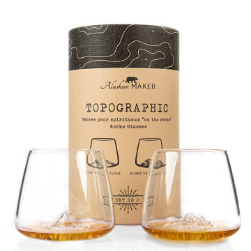 Set de 2 verres Topographic: Fuji & Denali