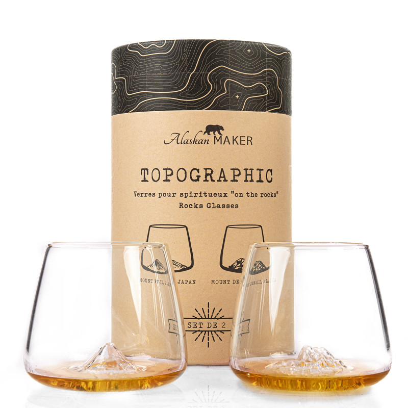Set de 2 verres TOPOGRAPHIC