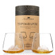 Set of 2 Topographic Glasses : Tre Cime di Lavaredo & Monta Rosa