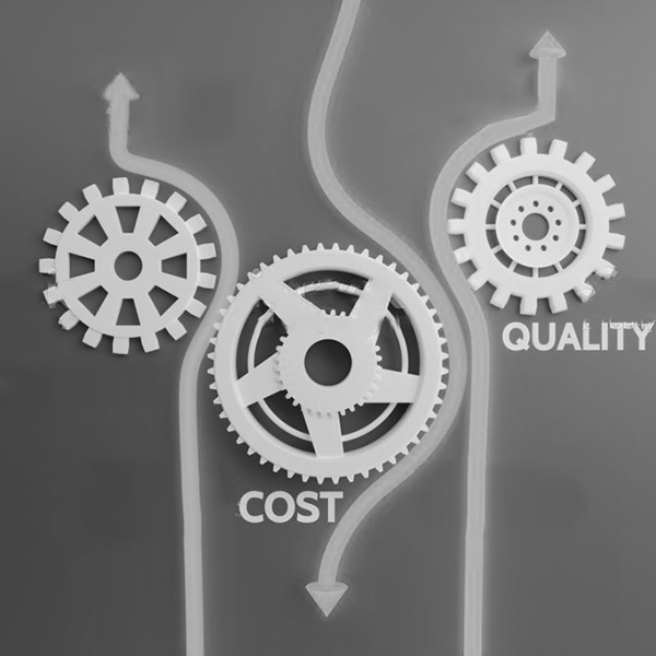 Image représentant des rouages bien engrenés qui reprèsentent l'équilibre entre la qualité et le prix des produits Alaskan MAKER Produit au bon rapport qualité prix