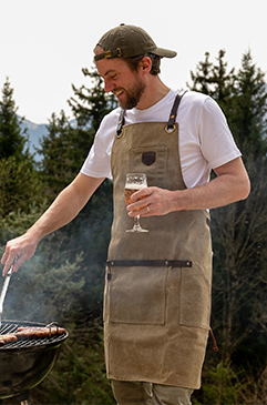 Goodman - Tablier BBQ - Cuir Véritable - Tablier Cuir Homme